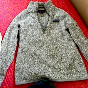 Patagonia better sweater 3/4 zip grey fleece